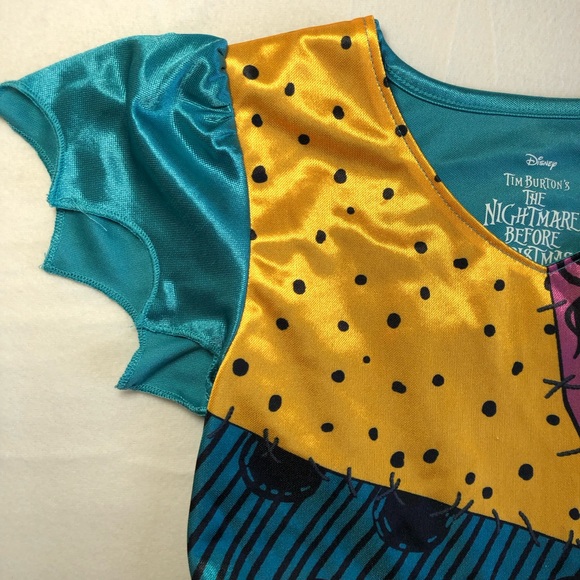 SALLY THE NIGHTMAY BEFORE CHRISTMAS Girl’s Patchwork Satin Dress Size M (8) - Picture 4 of 16